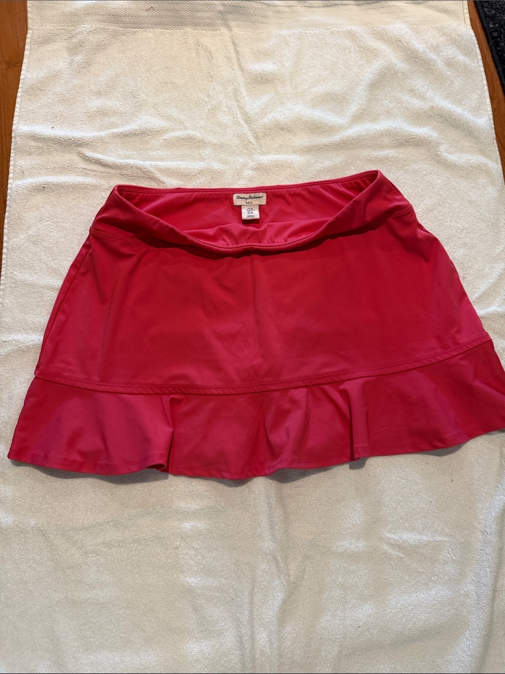 Tommy Bahama Golf Bold Pink Ruffle Hem Skirt with shorts